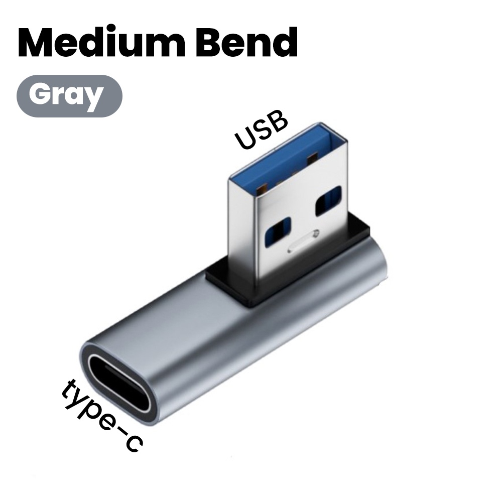 Adaptador de extensión de ángulo recto USB 3,2 macho a hembra de 90 grados, adaptador de codo hacia arriba USB de 10Gbps para conversión de conector de PC portátil: Oro