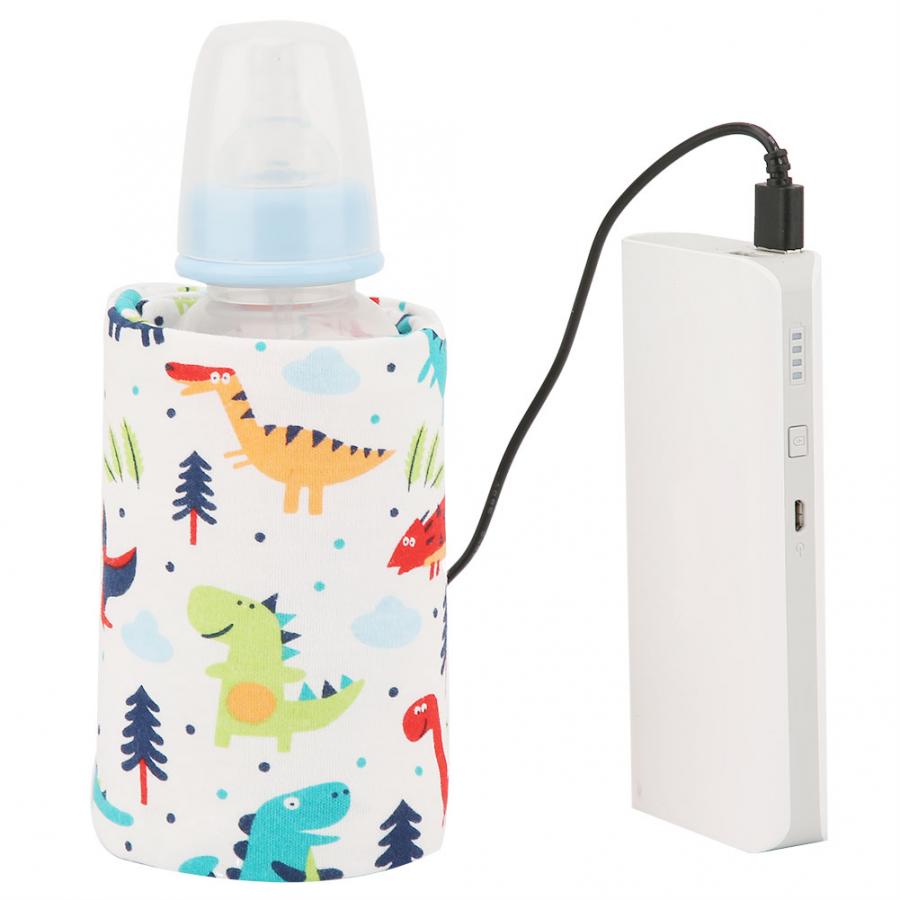 Usb mælk vandvarmer rejse klapvogn isoleret taske baby plejeflaskevarmer: F