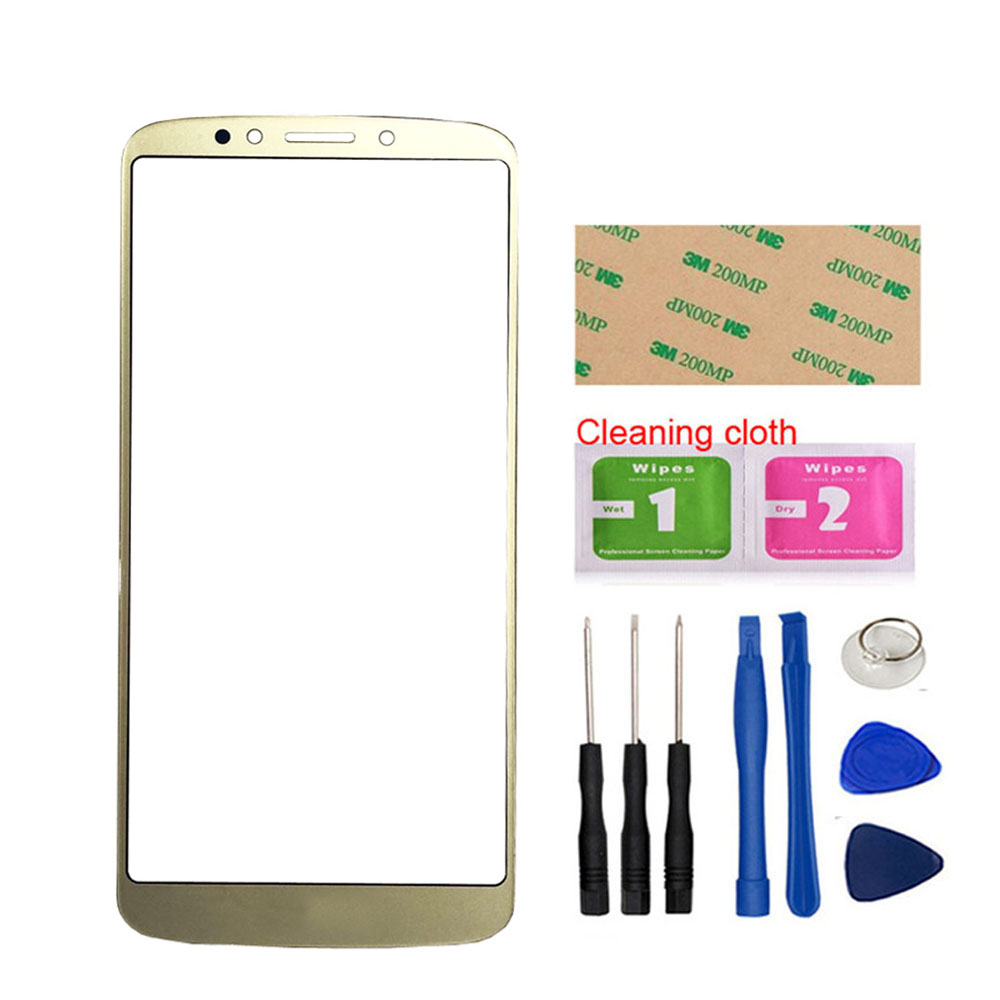 6.0 ''verre extérieur d'écran tactile Mobile pour Motorola Moto E5 Plus XT1924 remplacement de panneau de verre avant: Gold And Tools