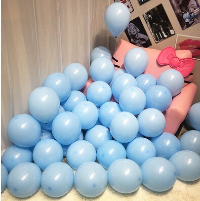 50 /100pcs 10inch Multicolor Pastel Candy Balloons Wedding Baloons Round Macaron Balloon Arch Decoration BirthdayParty Balloons: Makron  blue / 100pcs