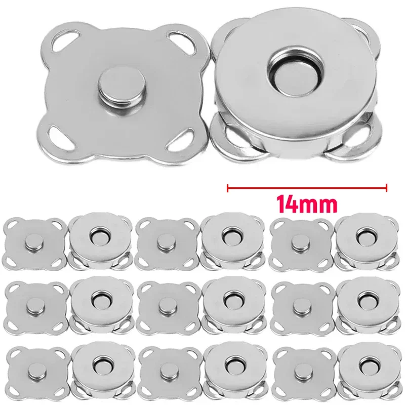 1/20 set magnetiska tryckknappar spännen knappar handväska väska plånbok pyssel väskdelar mini adsorptionsspänne gör-det-själv-pyssel