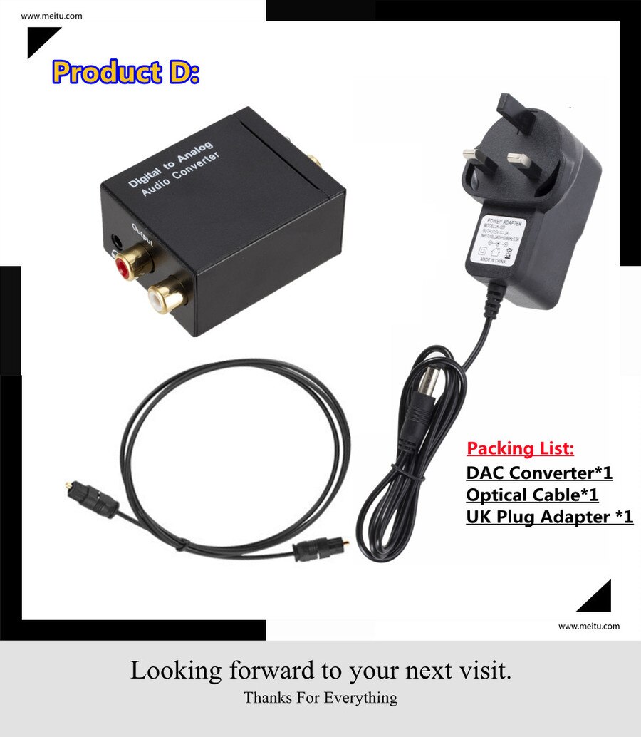 Portable Dac Toslink Coaxiale Optische Digitale Fiber Naar Analoog Audio Aux 3.5Mm L/R Converter Spdif Digitale Audio decoder Versterker: With UK Plug