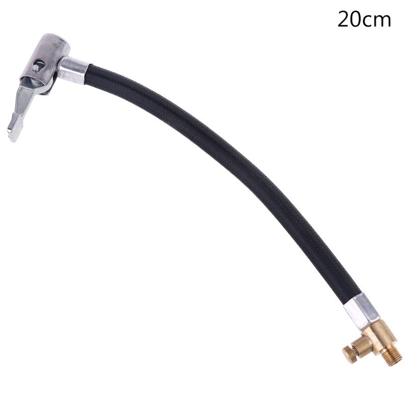 Car Tire Inflator Lock on Air Hose Extension for Standard Fine Thread 0.305" x32TPI Air Compressor Pump with Deflation