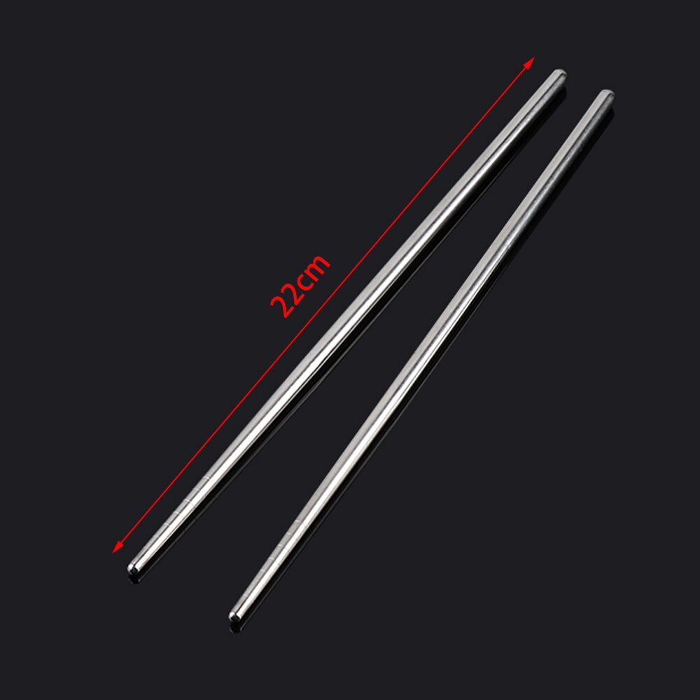 1 Pair Chinese Stainless Steel Chopsticks Stylish Non-slip Chopsticks Kitchen Tools Home Practical Tableware