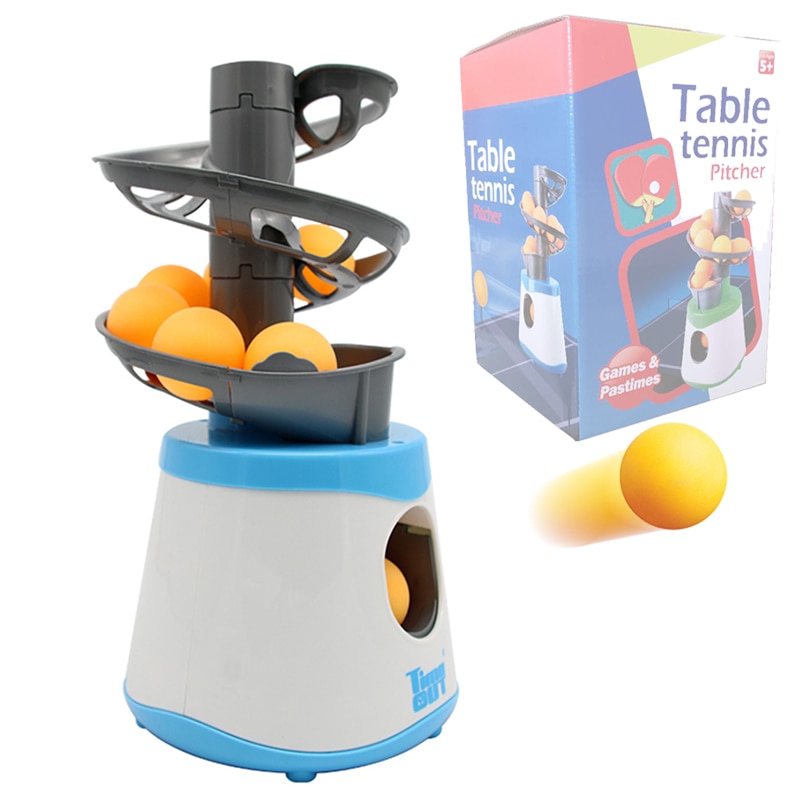 Robot de tenis de mesa para niños, máquina de Ping Pong, entrenamiento con juegos, práctica, portátil, 10 Uds.