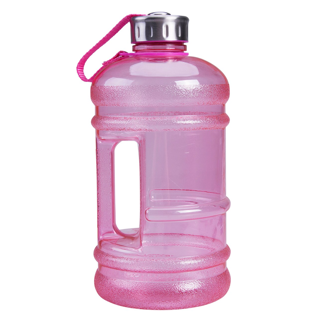 Brand 2.2L Gratis Bpa Grote Sport Gym Training Reizen Oudoor Sport Camping Drink Water Bottle Cap Kettle Jug: Roze