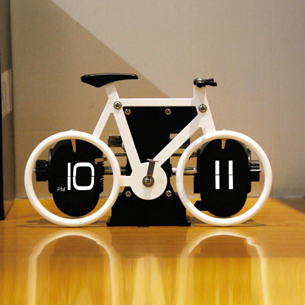 Moderne Seite Drehen Fahrrad Schreibtisch Uhr Dekoration Büro Regal Uhr Heimat Dekorative Kunstwerk Tabletop Dekor Für freundlicher freundlicher