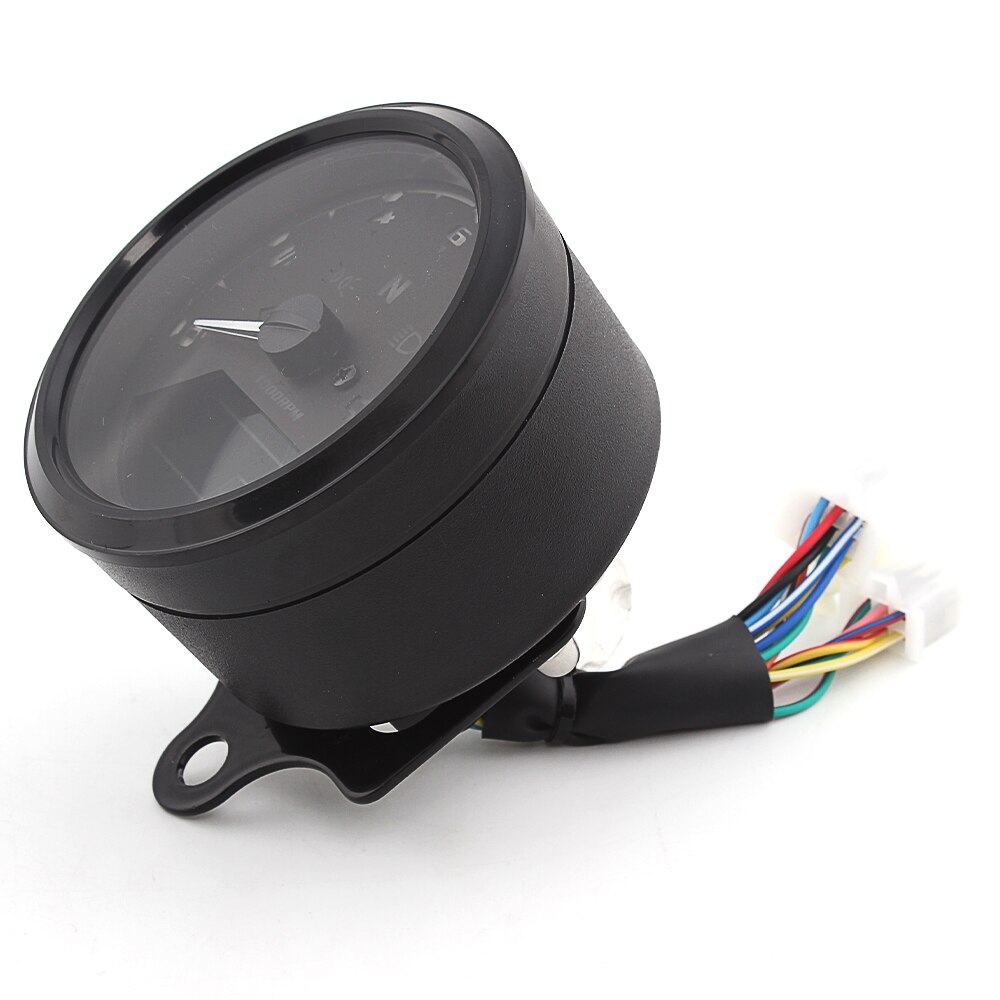 Universal Multi-function LCD Digital Odometer Tachometer Speedometer Gauge For Honda CB Scout Cafe Bobber 2-4 Cylinders Bikes: with bracket