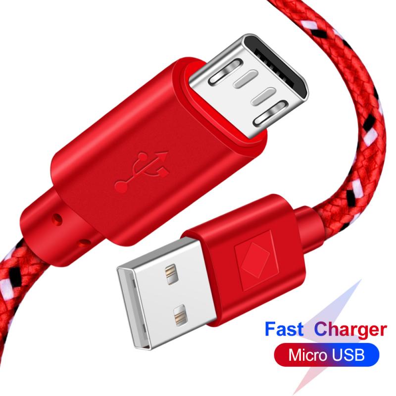 1m/2m Micro USB Cable Data Sync USB Charger Cable For Samsung HTC LG Huawei Xiaomi Android Mobile Phone Cables Accessories