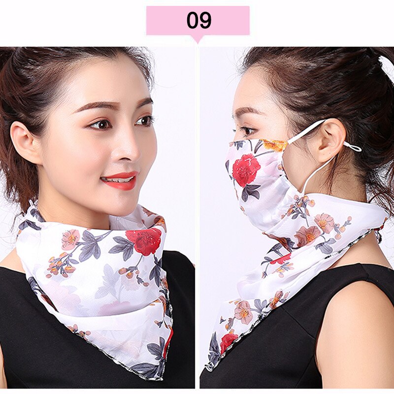 Écharpe Protection UV pour femmes | Couvre-visage, Protection UV respirant avec corde d'oreille ajustable pour femmes en plein air vj: 9