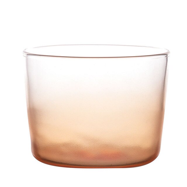 250Ml Japanse Kleurrijke Glazen Beker Hittebestendig Pudding Dessert Ijs Glas Mok Thuis Yoghurt Sap Melk Koffie cup 2 Stuks: Rose Red