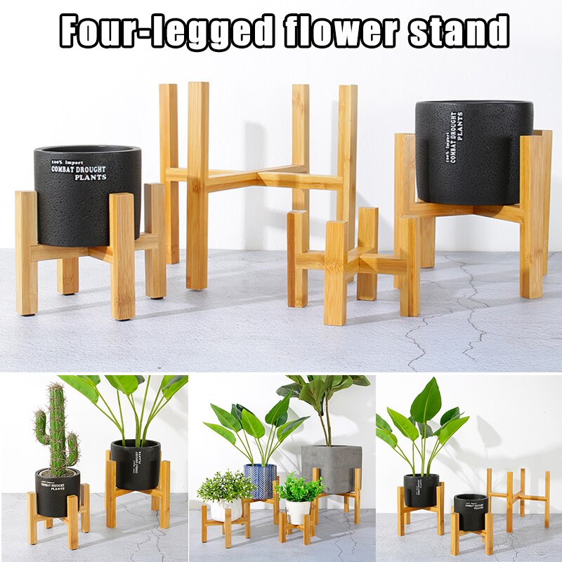 Support de bonsaï autoportant maison balcon bois support de Pot de fleur avec coussinet de pied Surface lisse étagère moderne plante Pot directe