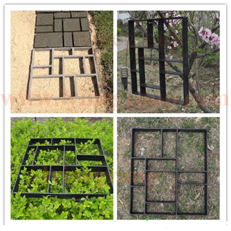 45 Cm Grote Tuin Diy Plastic Path Maker Mold Road Bestrating Cement Mal Baksteen Decor Path Stepping Stap Steen Maker vierkante Mold