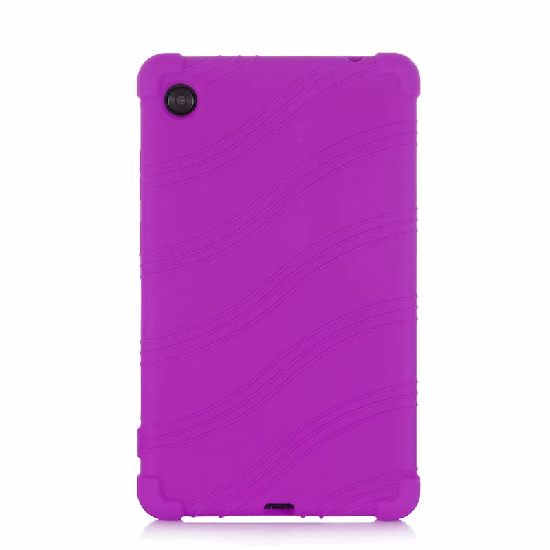 Voor Lenovo Tab M7 Silicon Case TB-7305F 7305i 7305N 7305X Valweerstand Soft Silicone Cover: Paars