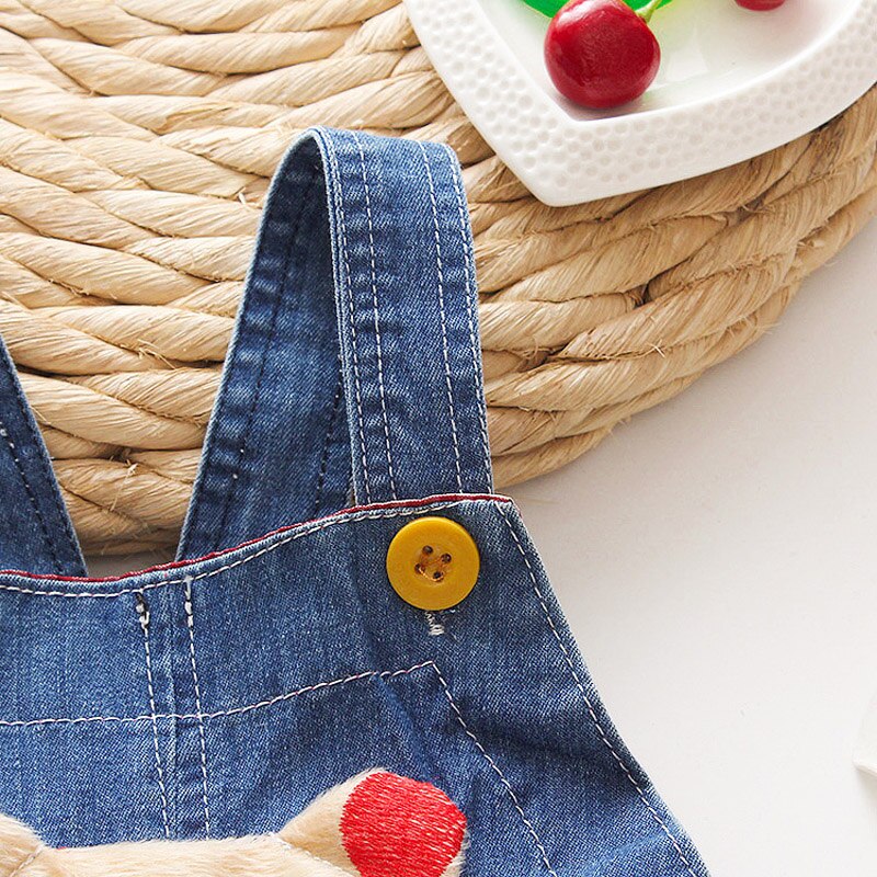 Diimuu Zomer Kinderen Kids Baby Jongens Denim Broek 1-3Y Zuigelingen Jongen Korte Overalls Kleding Kid Casual Cartoon Print Bodems