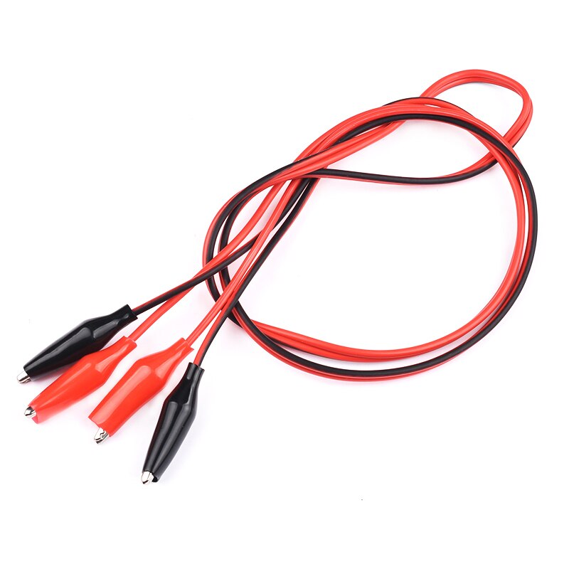 1Meter Red and Black for Multimeter Probe Test Leads Alligator Testing Cord Lead Clip Electrical Clamp Banana Plug Connectors: Alligator Alligator