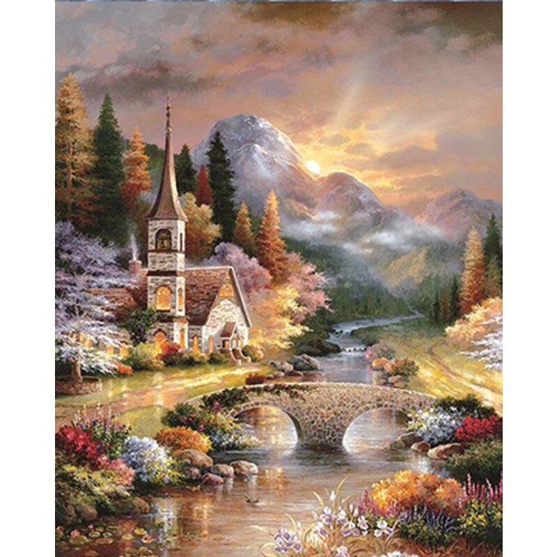 5D diamant schilderij Landschap Diamant Borduurwerk Waterval Landschap Foto Volledige Boor Tekening Mozaïek diamant Art Home Decor