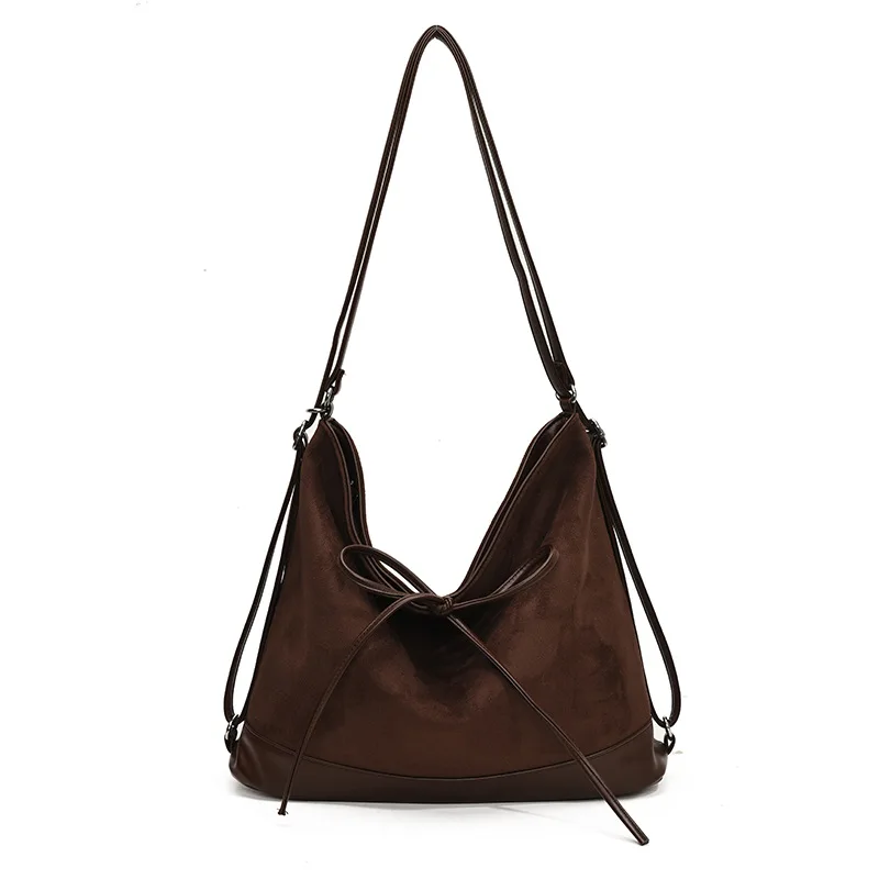 Trend Retro Lightweight Simple Style Tote Bag Women's Commuter Lightweight Multi-back Shoulder Bag: light yellow