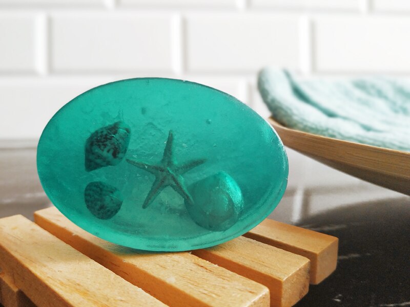 sea star and shell soap ocean themed handmade de... – Grandado