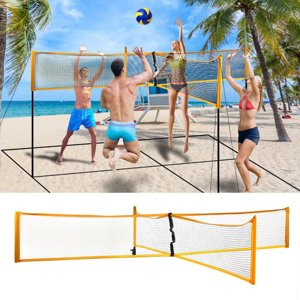 Portátil profissional ao ar livre grama de areia ou dentro de casa cross voleibol esportes vôlei net tênis badminton quadrado net 1.5m x 0.5m