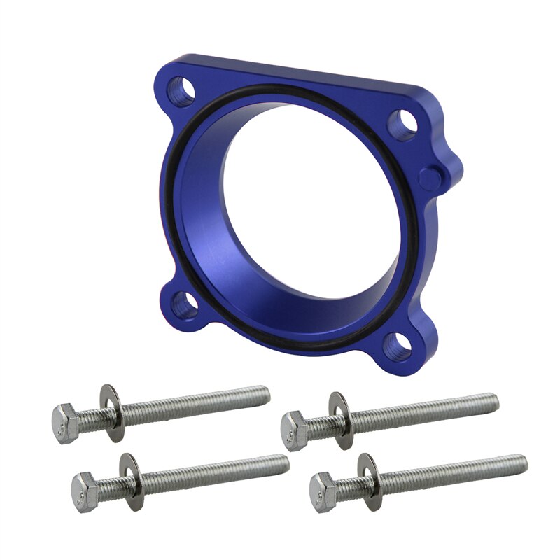 Espaciador de cuerpo de acelerador par caballos de potencia, compatible con Toyota GT86 Scion FR-S Subaru BRZ, Negro/azul/rojo: Blue