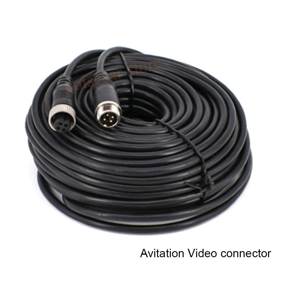 16FT 5M 5pcs Car Video Extension Cable 4-Pin Aviation Connector car camera Video For Camera DVR