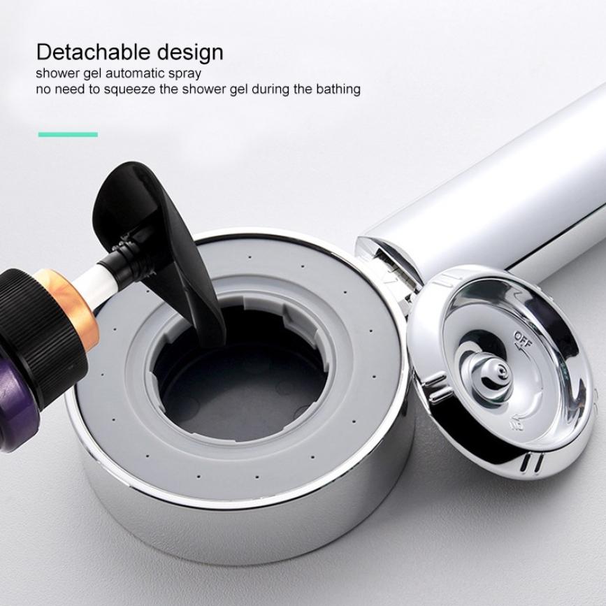 Dubbelzijdige Dual Functie Douchekop Water Saving Ronde Abs Chrome Booster Bad Douche Hoge Druk Handheld Handdouche