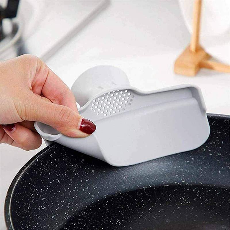 Spill-Proof Kitchenware Round Edge Diversion Device Silicone Funnel Diversion Cookware Kitchen Gadget Pot And Pan Bowl Leak