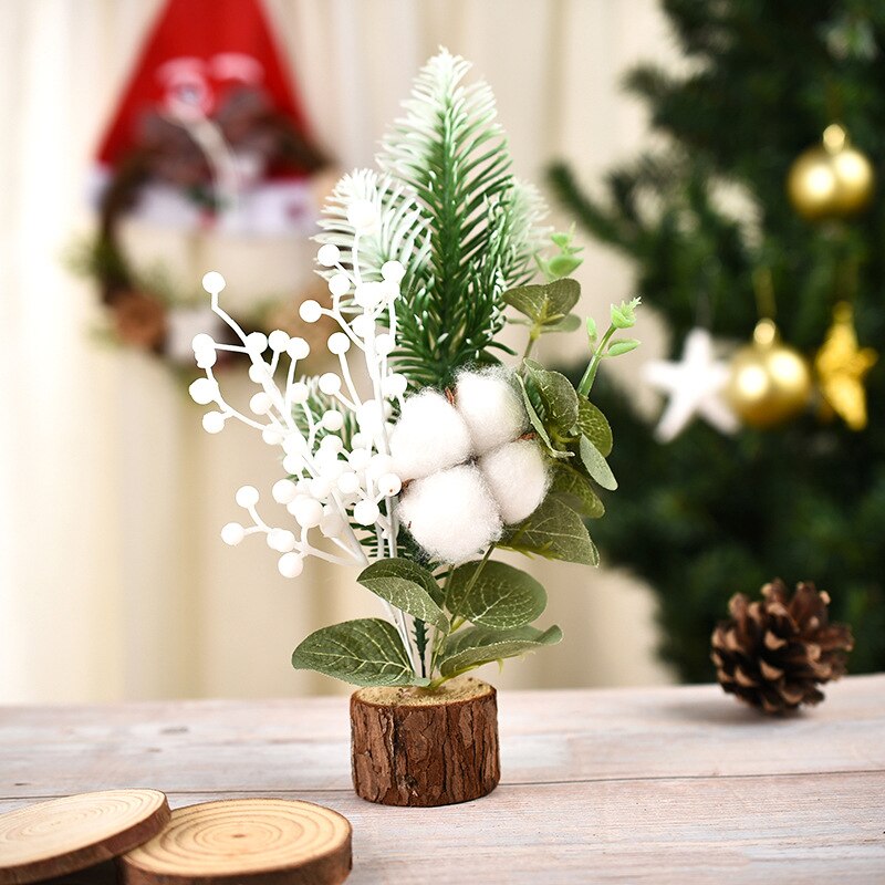 Kunstige juletræ mini xmas træ bord dekoration jul ornament år noel navidad natal fest forsyninger: F