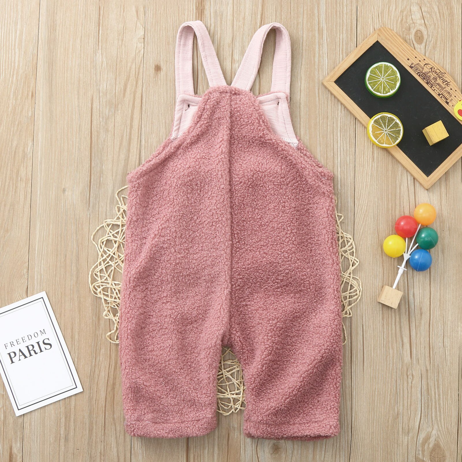 Toddler Kids Baby Girl Boys Solid Flannel Suspender Pants Overalls Warm Winter baby kids clothes baby girls boys Overalls