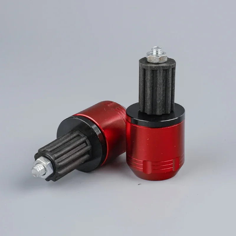 7/8" 22mm Universal Motorcycle Handle Bar End Handlebar Grips Ends Sliders Plug Slider Counterweight: Rosso