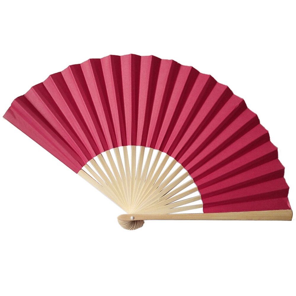 Chinesischen Stil Hand Fan Bambus Papier Falten Fan Party Hochzeit Einfarbig tanzen Fan Frohe Weihnachten Heißer eins #1925: D