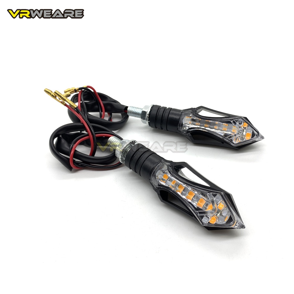 9 Blubs Led Motorfiets Richtingaanwijzers Licht Staart Flasher Blinker IP68 Buigbare Universele Motor Lamp Zwaailichten