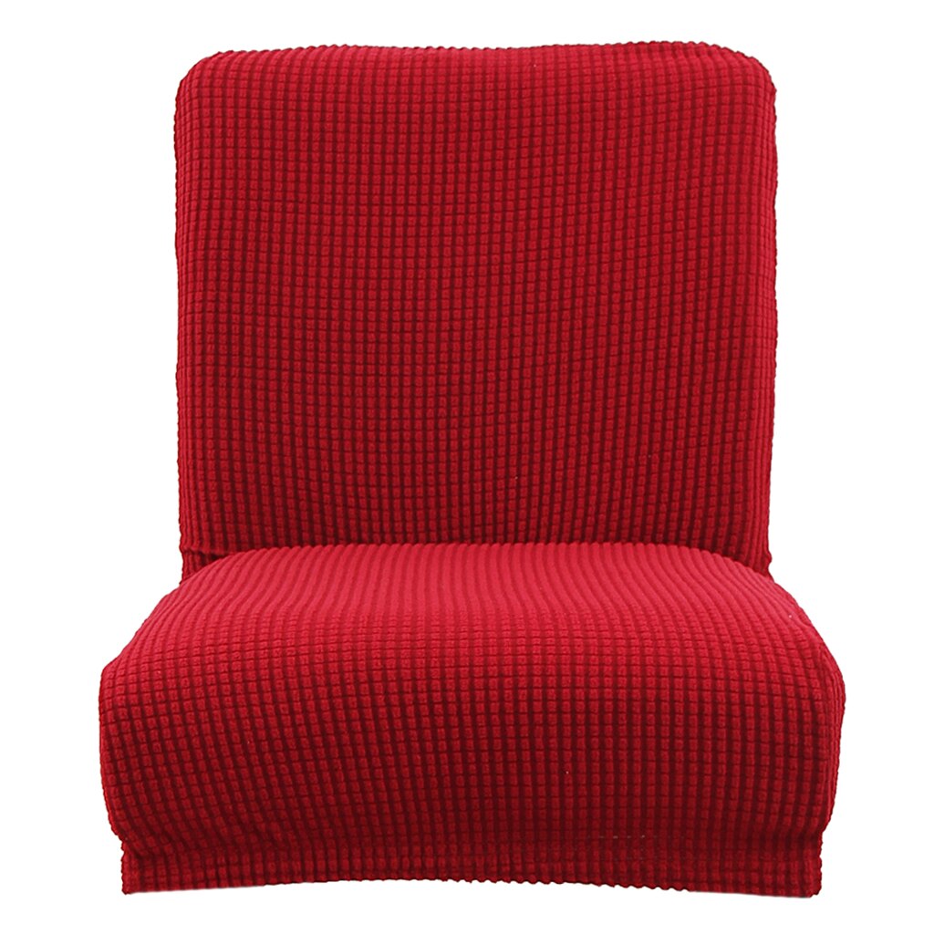 Jacquard stretch stol betræk slipcovers til lav kort ryg stol barstol stol: Burgunder