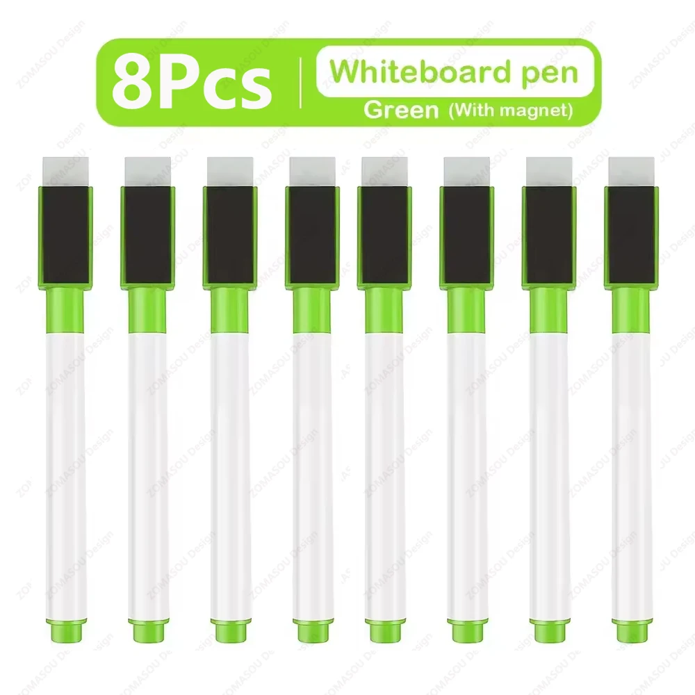 1-48Pcs Magnetic Erasable Whiteboard Pen Color Options Numbering Stationery Office Teaching Supplies for Blackboard Student Note: Clear