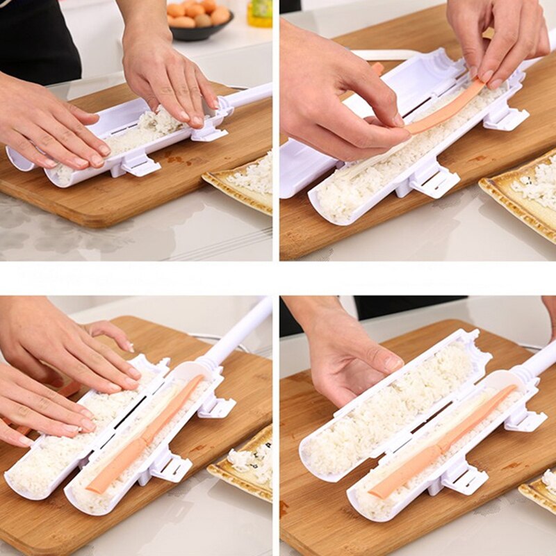 Rodillo para hacer Sushi rápido, molde de arroz, Bazooka, herramienta de rodamiento de carne de verduras, máquina de fabricación de Sushi DIY, utensilios de cocina