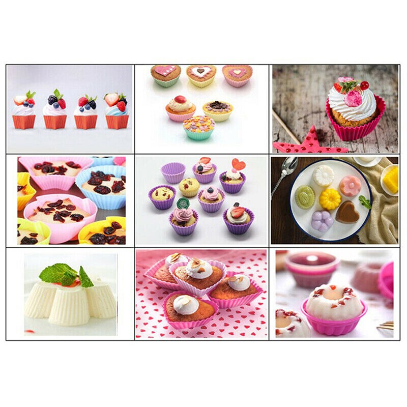 6 stuks siliconen cake cupcake vormpjes bakvormen siliconen bakvorm cupcake en muffin cupcake