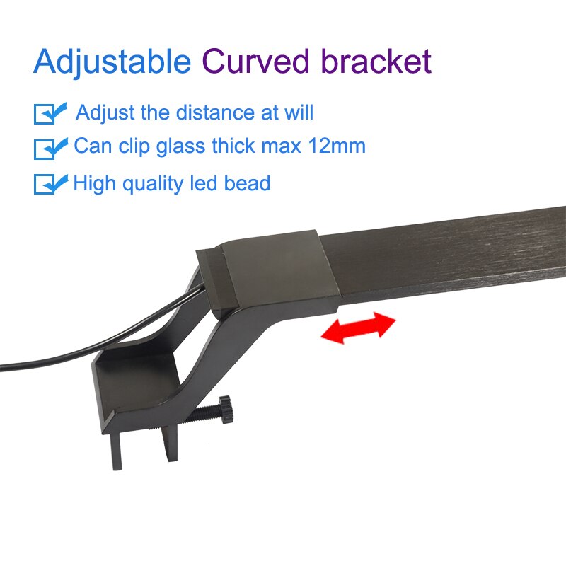 Haute luminosité 30cm 40cm 60cm LED Aquarium éclairage pince sur Aquarium plante pousser lampe pour poisson aquatique LED pour animaux de compagnie