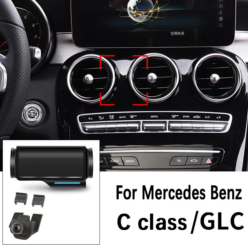 Special Car Phone Holder For Mercedes Benz C Class W205 GLC C180 C260 C200 in Car Magnetic Cell Mobile Phone Mount: 2016-2018 years