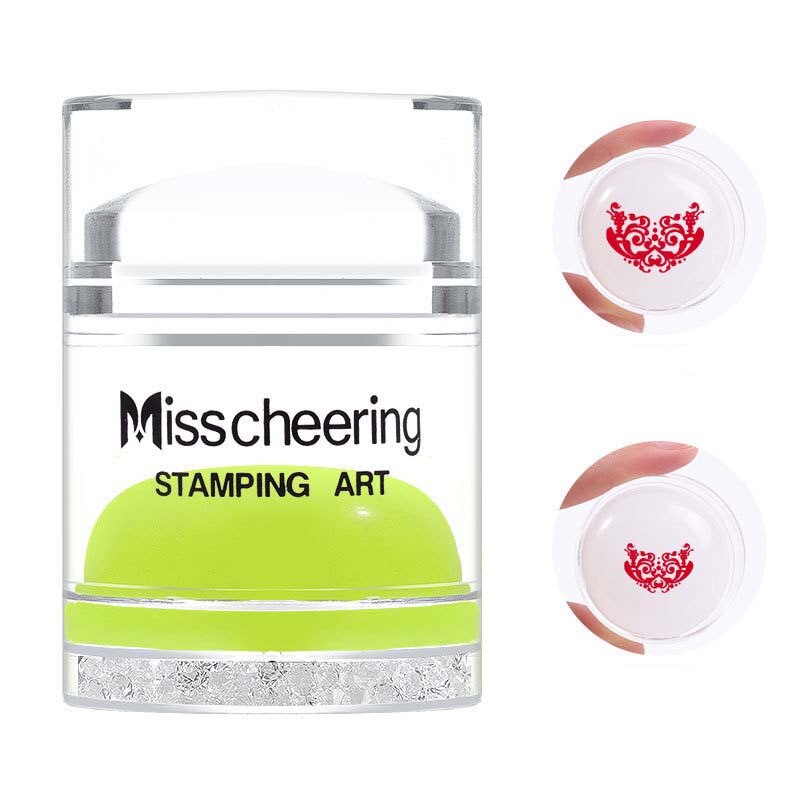 Dual-ended Silikon Nail art Stamper Mit Schaber 17 Stile Opt Gelee Stanzen Set Für Transfer Stempel Platten Bild nagel Werkzeuge: NO.1