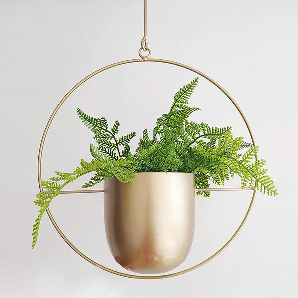 Hjemme metall hengende planter plante henger kjede hengende planter kurv blomsterpotte plante potte oppheng for hjemme balkong dekorasjon