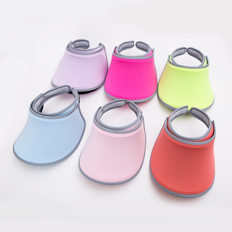 Korean version of the sun visor double layer empty top hat outdoor travel uv protection sun hair hoop sun visor