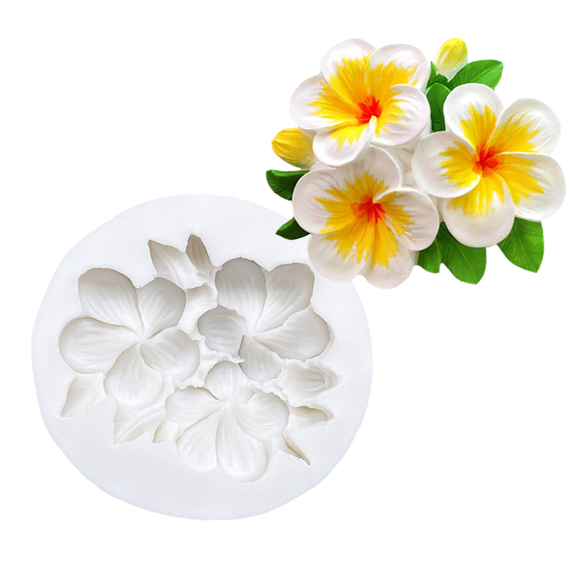 Bloem Gardenia Frangipani Siliconen Cake Bakvorm Suikerambachtelijke Fondant Decoreren Gereedschap Chocolade Gumpaste Cupcake Mal