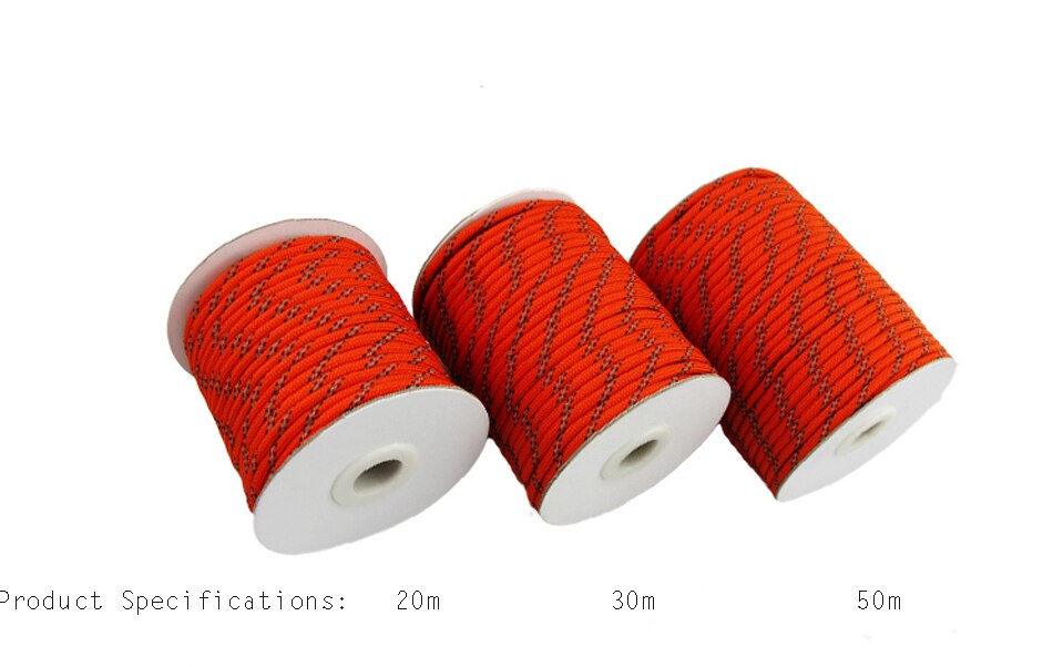 Paracord da campeggio all&#39;aperto 4mm corda per tenda riflettente in grassetto 20M 30M 50M baldacchino multifunzione cavo antivento abbigliamento sportivo all&#39;aperto: 30m