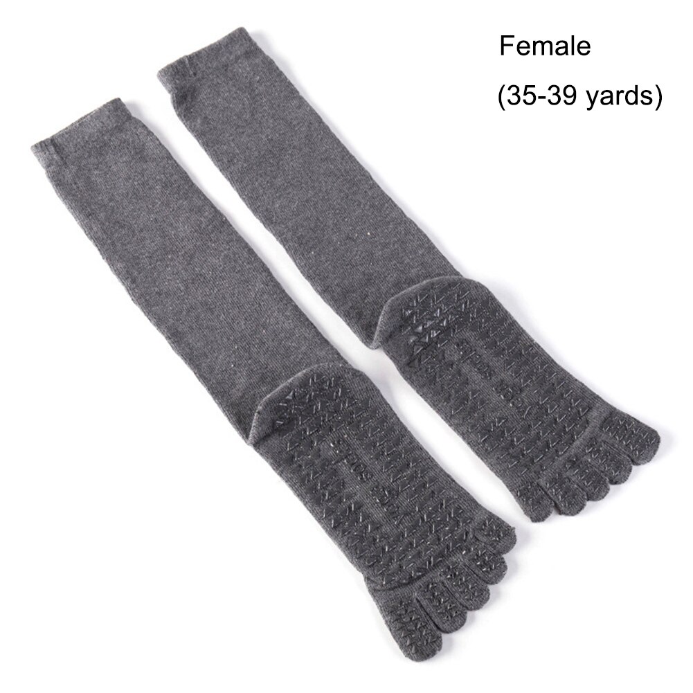 1 par yogastrumpor fitness sport bomullsstrumpor fem fingrar strumpor mjuka pilates balettstrumpor som andas för män kvinnor