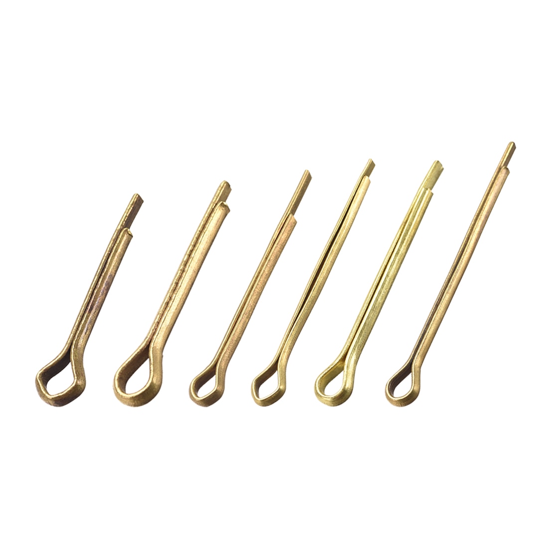 2 Pcs Split Cotter Pin - 2mm 2.5mm 3mm Diameter x 16/20/25/30/40mm Length Solid Brass 2-Prongs Gold Tone