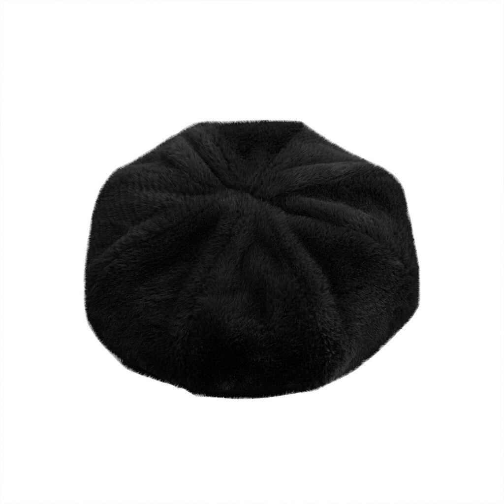 Cappello da donna autunno e inverno secchiello invernale tinta unita berretti carini e caldi ragazze berretti da caccia autunnali cappello da donna: Black