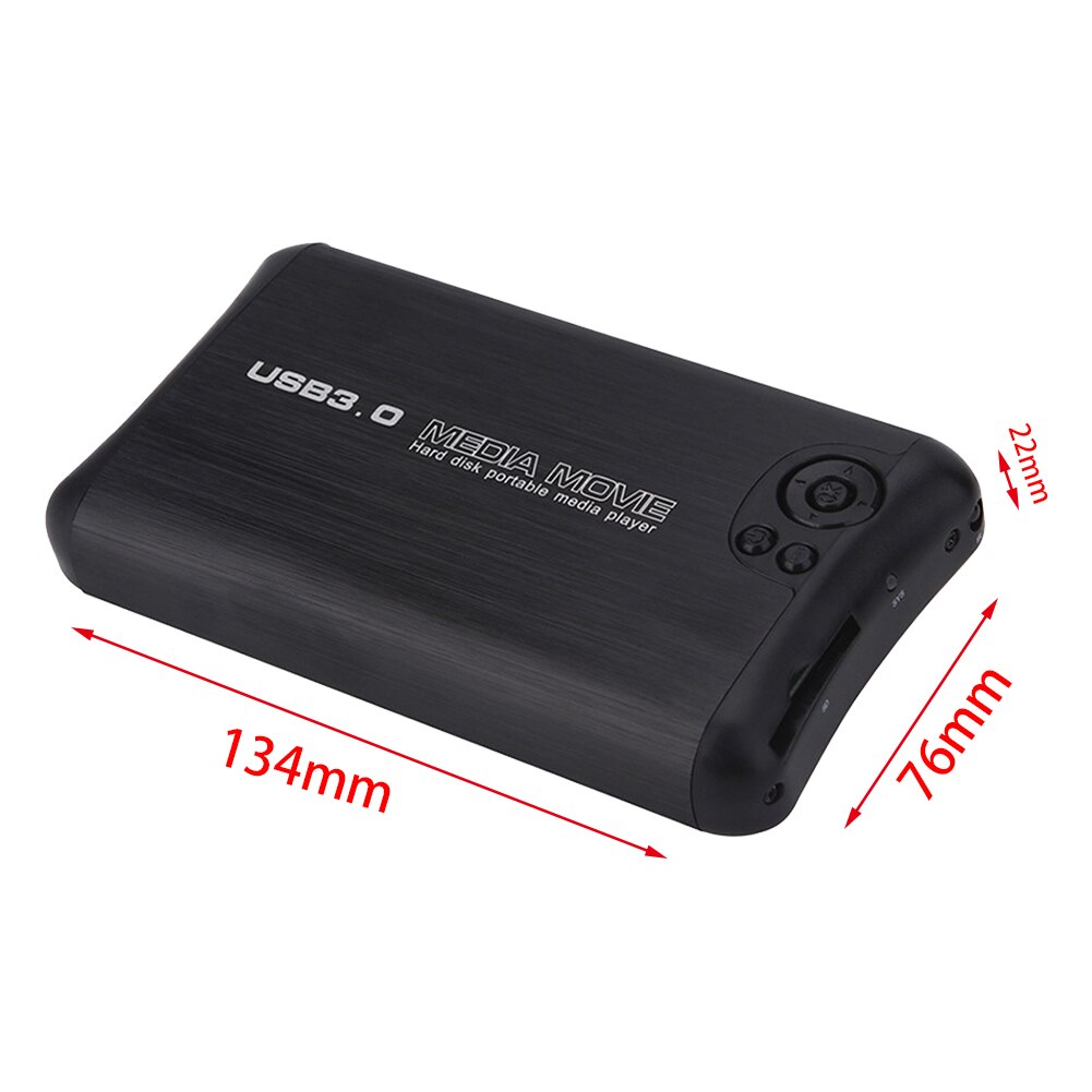 H.264 U Disk 1080P USB 3,0 AV Ausgang Medien Spieler Unterstützung MKV Mini voll HD Tragbare Auto-Anfang-Musik Video SATA 2,5 zoll HDD