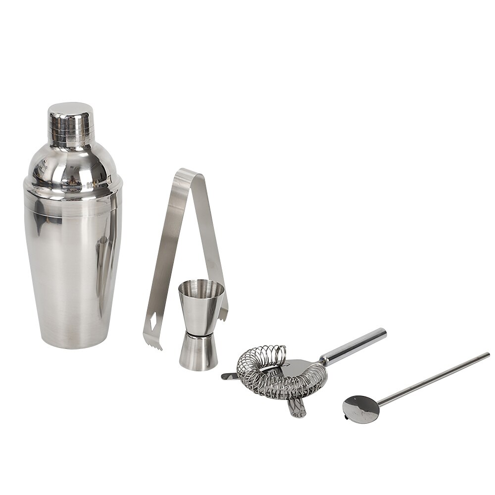 Stainless Steel Cocktail Shaker 5-Piece Set Of Mojito Cocktail Shaker Bartending Tools