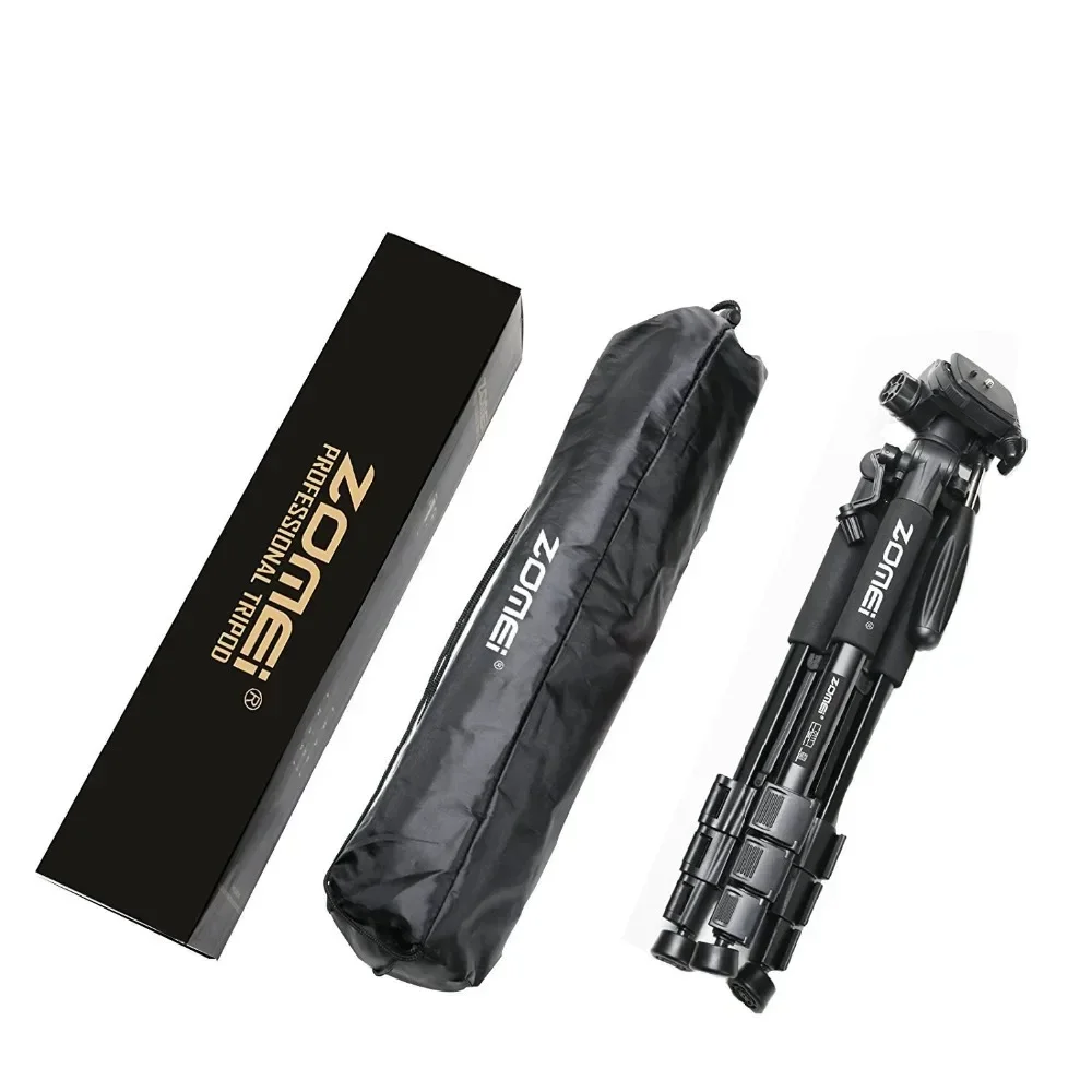 ZOMEI Q111 Portable Travel Tripod Aluminum Alloy Camera Tripod with Pan Head Holder for DSLR Digital Camera Tripod